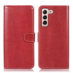 Handytasche Stand Schutzhülle Flip Leder Hülle D10Y für Samsung Galaxy S21 Plus 5G Rot