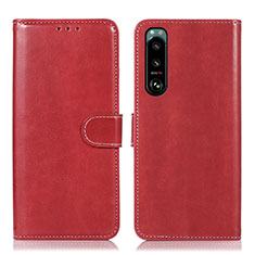 Handytasche Stand Schutzhülle Flip Leder Hülle D10Y für Sony Xperia 5 III Rot