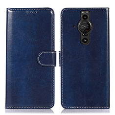 Handytasche Stand Schutzhülle Flip Leder Hülle D10Y für Sony Xperia PRO-I Blau