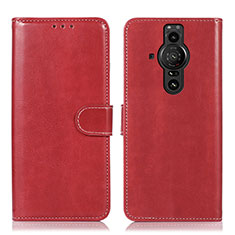 Handytasche Stand Schutzhülle Flip Leder Hülle D10Y für Sony Xperia PRO-I Rot