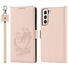 Handytasche Stand Schutzhülle Flip Leder Hülle D11T für Samsung Galaxy S21 5G Rosa