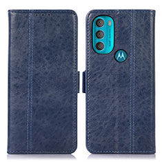 Handytasche Stand Schutzhülle Flip Leder Hülle D11Y für Motorola Moto G71 5G Blau