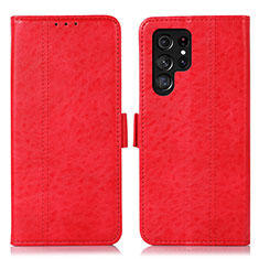 Handytasche Stand Schutzhülle Flip Leder Hülle D11Y für Samsung Galaxy S23 Ultra 5G Rot