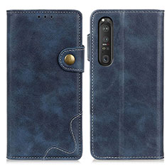 Handytasche Stand Schutzhülle Flip Leder Hülle D11Y für Sony Xperia 1 III Blau