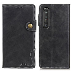 Handytasche Stand Schutzhülle Flip Leder Hülle D11Y für Sony Xperia 1 III Schwarz