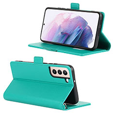 Handytasche Stand Schutzhülle Flip Leder Hülle D12T für Samsung Galaxy S21 FE 5G Grün