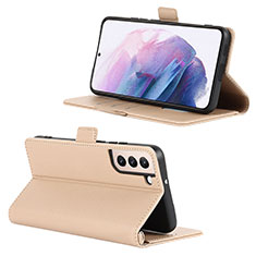 Handytasche Stand Schutzhülle Flip Leder Hülle D12T für Samsung Galaxy S22 Plus 5G Gold