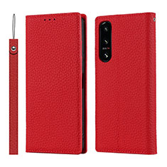 Handytasche Stand Schutzhülle Flip Leder Hülle DT2 für Sony Xperia 5 IV Rot