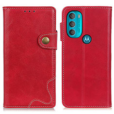 Handytasche Stand Schutzhülle Flip Leder Hülle DY01 für Motorola Moto G71 5G Rot