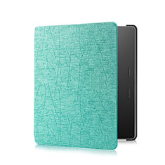 Handytasche Stand Schutzhülle Flip Leder Hülle für Amazon Kindle Oasis 7 inch Cyan