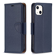 Handytasche Stand Schutzhülle Flip Leder Hülle für Apple iPhone 13 Mini Blau