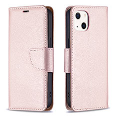 Handytasche Stand Schutzhülle Flip Leder Hülle für Apple iPhone 13 Mini Rosegold