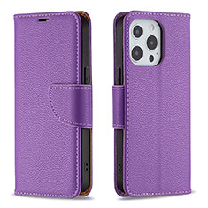 Handytasche Stand Schutzhülle Flip Leder Hülle für Apple iPhone 13 Pro Max Violett