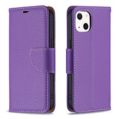 Handytasche Stand Schutzhülle Flip Leder Hülle für Apple iPhone 14 Plus Violett