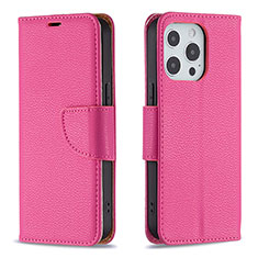 Handytasche Stand Schutzhülle Flip Leder Hülle für Apple iPhone 14 Pro Max Pink