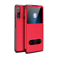 Handytasche Stand Schutzhülle Flip Leder Hülle für Huawei Enjoy 10 Plus Rot