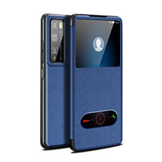 Handytasche Stand Schutzhülle Flip Leder Hülle für Huawei Enjoy 20 Pro 5G Blau