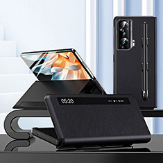 Handytasche Stand Schutzhülle Flip Leder Hülle für Huawei Honor Magic Vs Ultimate 5G Schwarz