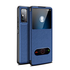 Handytasche Stand Schutzhülle Flip Leder Hülle für Huawei Honor X10 Max 5G Blau