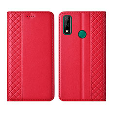 Handytasche Stand Schutzhülle Flip Leder Hülle für Huawei Y8s Rot