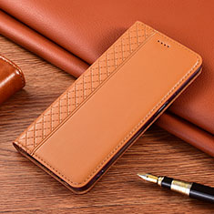 Handytasche Stand Schutzhülle Flip Leder Hülle für Motorola Moto G9 Orange