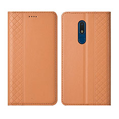 Handytasche Stand Schutzhülle Flip Leder Hülle für Nokia C3 Orange