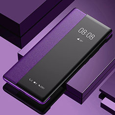 Handytasche Stand Schutzhülle Flip Leder Hülle für Oppo A1x 5G Violett