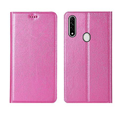 Handytasche Stand Schutzhülle Flip Leder Hülle für Oppo A31 Rosa