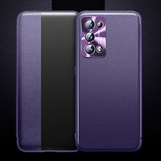 Handytasche Stand Schutzhülle Flip Leder Hülle für Oppo Reno6 Pro 5G Violett