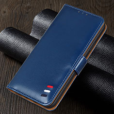 Handytasche Stand Schutzhülle Flip Leder Hülle für Realme 5 Blau