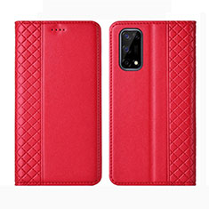 Handytasche Stand Schutzhülle Flip Leder Hülle für Realme Q2 5G Rot