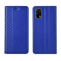 Handytasche Stand Schutzhülle Flip Leder Hülle für Realme Q2 Pro 5G Blau