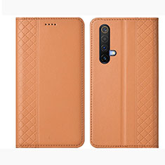 Handytasche Stand Schutzhülle Flip Leder Hülle für Realme X50t 5G Orange