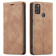 Handytasche Stand Schutzhülle Flip Leder Hülle für Samsung Galaxy M30s Orange