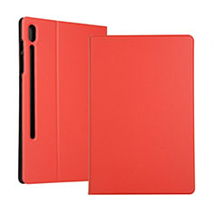 Handytasche Stand Schutzhülle Flip Leder Hülle für Samsung Galaxy Tab S6 10.5 SM-T860 Rot