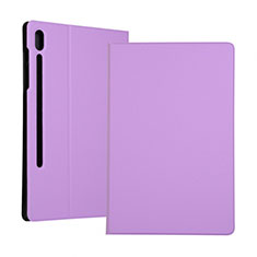 Handytasche Stand Schutzhülle Flip Leder Hülle für Samsung Galaxy Tab S6 10.5 SM-T860 Violett