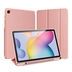 Handytasche Stand Schutzhülle Flip Leder Hülle für Samsung Galaxy Tab S6 Lite 10.4 SM-P610 Rosegold