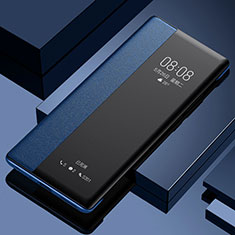 Handytasche Stand Schutzhülle Flip Leder Hülle für Vivo X70 Pro 5G Blau