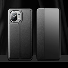 Handytasche Stand Schutzhülle Flip Leder Hülle für Xiaomi Mi 11 Lite 5G Schwarz