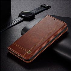 Handytasche Stand Schutzhülle Flip Leder Hülle für Xiaomi Redmi 9 India Braun