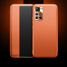 Handytasche Stand Schutzhülle Flip Leder Hülle für Xiaomi Redmi Note 11S 5G Orange