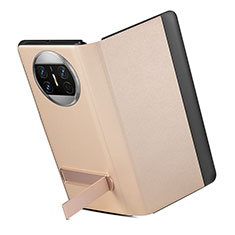 Handytasche Stand Schutzhülle Flip Leder Hülle GS3 für Huawei Mate X5 Gold