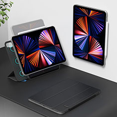 Handytasche Stand Schutzhülle Flip Leder Hülle H01 für Apple iPad Pro 12.9 (2020) Schwarz