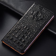 Handytasche Stand Schutzhülle Flip Leder Hülle H01P für Samsung Galaxy A52s 5G Schwarz