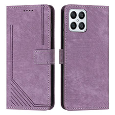 Handytasche Stand Schutzhülle Flip Leder Hülle H01X für Huawei Honor X8 4G Violett