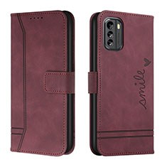 Handytasche Stand Schutzhülle Flip Leder Hülle H01X für Nokia G60 5G Rot