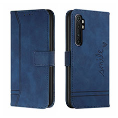 Handytasche Stand Schutzhülle Flip Leder Hülle H01X für Xiaomi Mi Note 10 Lite Blau