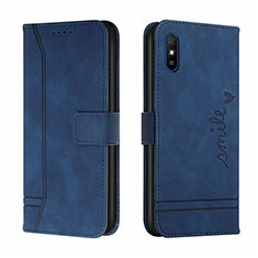 Handytasche Stand Schutzhülle Flip Leder Hülle H01X für Xiaomi Redmi 9AT Blau