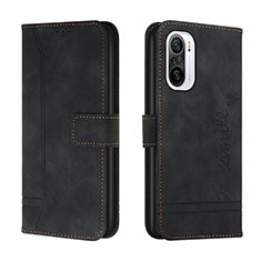 Handytasche Stand Schutzhülle Flip Leder Hülle H01X für Xiaomi Redmi K40 Pro 5G Schwarz