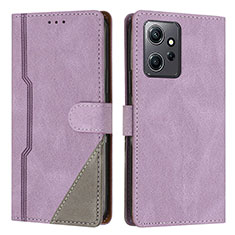 Handytasche Stand Schutzhülle Flip Leder Hülle H01X für Xiaomi Redmi Note 12 4G Violett